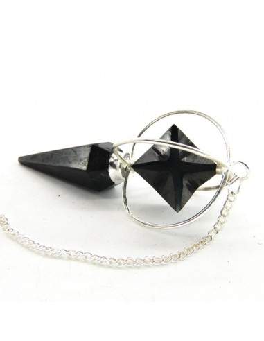 Shungite Pendulum with Merkaba