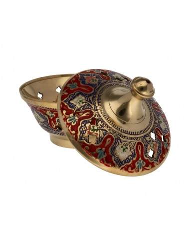 Large Bronze Censer with Color...