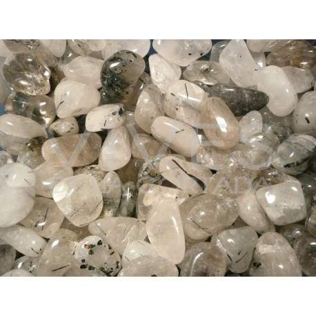 Quartz with Tourmaline Medium-sized Rhodies.