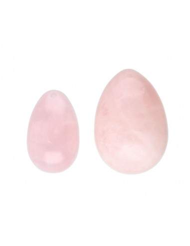 Petit œuf de Yoni en quartz rose avec...