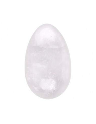 Œuf de Yoni moyen en quartz blanc