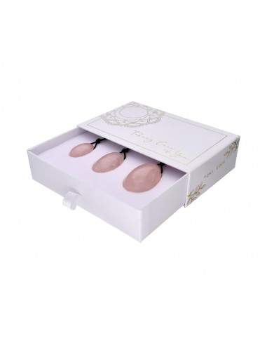 Pack Quartz Yoni Ovos Rosa com Furo