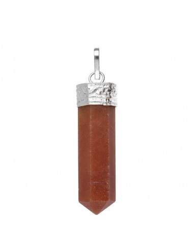 Carnelian Point Pendant in Silver...