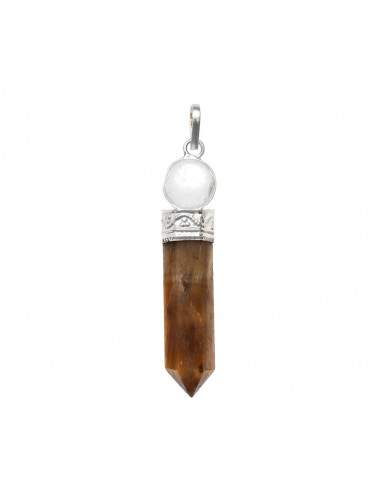 Tiger Eye Point with Quartz Sphere...