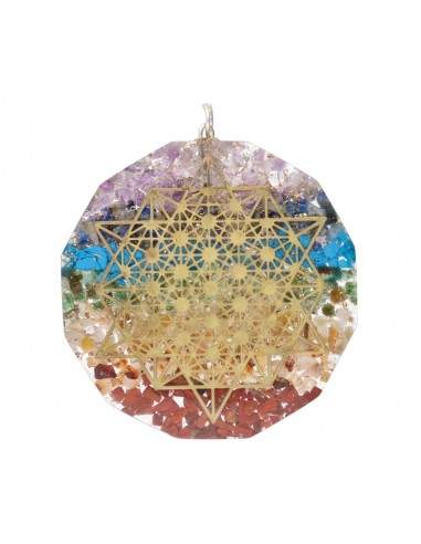 Large Resin Chakra Pendant with Symbol