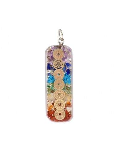 Pendentif Chakra en résine avec symbole