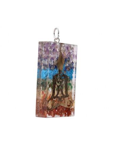 Resina Pendente Chakras Retângulo