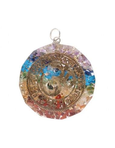 Chakras Om Resin Pendant