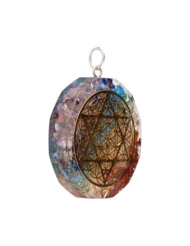 Pendentif Chakra en résine avec...