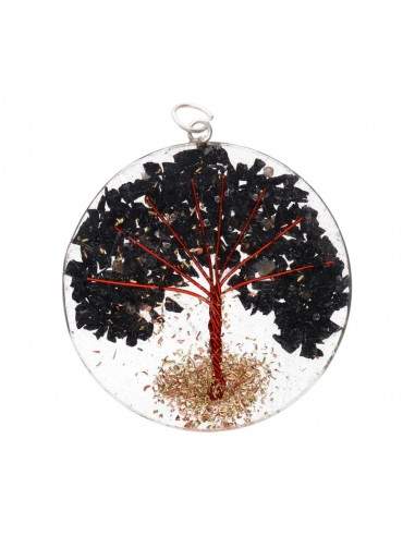 Tree of Life Resin Shungite Pendant