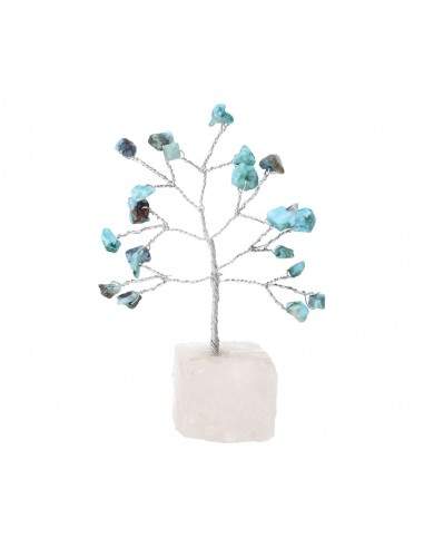 Árbol de Larimar Mini con Cuarzo en...