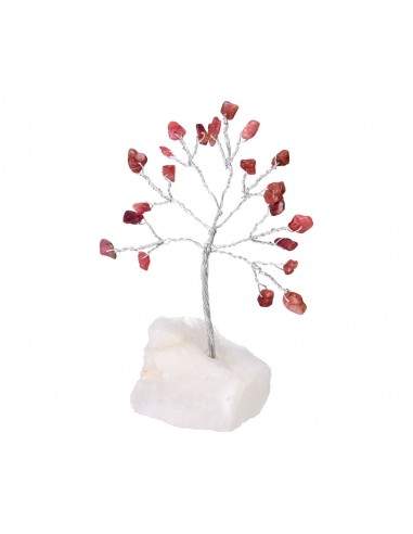 Mini Rubelite Tree with Rough Quartz