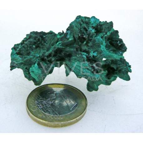 Irisado de malaquite em bruto