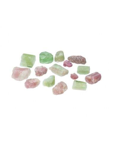 Tourmaline rose et verte brute