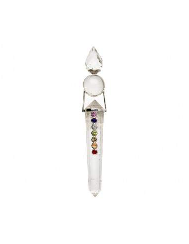Chakra Quartz Channeling Wand with...