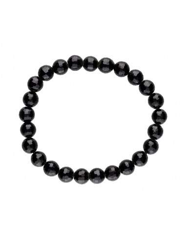 Pulsera Facetada de Turmalina Negra 8mm