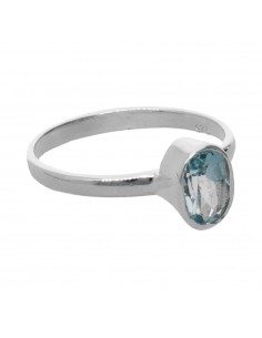 Anel Oval de Topázio Azul... 2