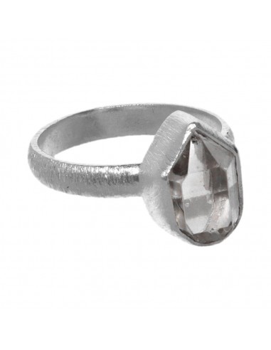 Rough Hérkimer Ring in 925 Sterling...