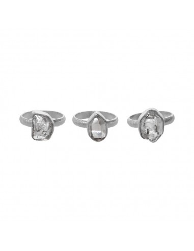 Hekimer Ring em Bruto em 925 Sterling...