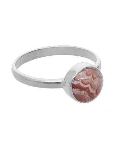 Small Rhodochrosite Circle Ring in...