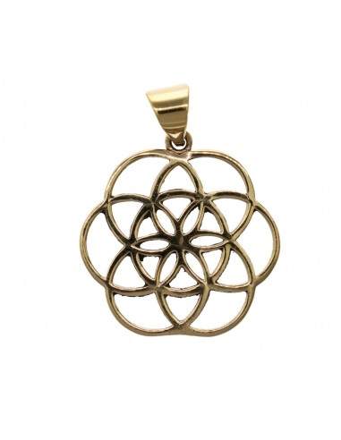 Pendentif Fleur de vie en bronze -86-
