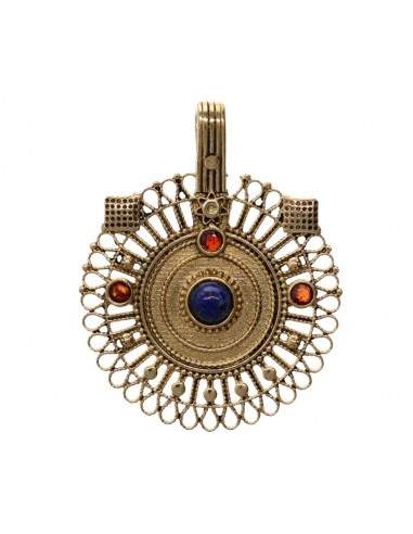 Bronze Pendant with Mineral -50-