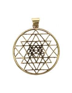 Bronze Pendant Sri Yantra -88-