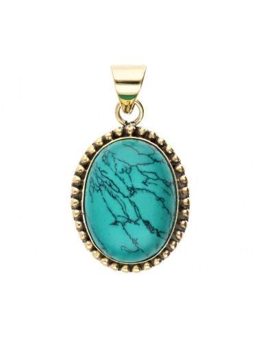 Pingente de Bronze com Mineral -51-