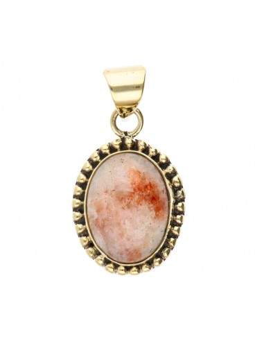 Bronze Pendant with Mineral -51-