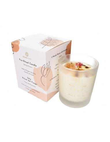 Spring Flowers with Citrine Candle