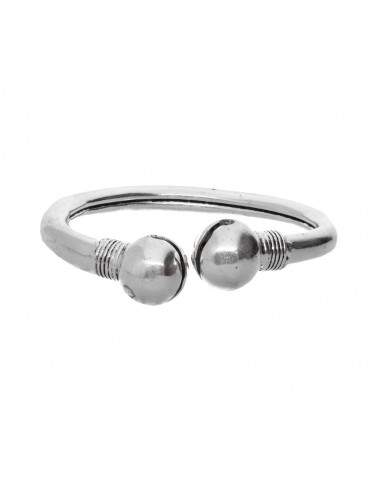Brazalete Cascabel Baño de Plata -B38-