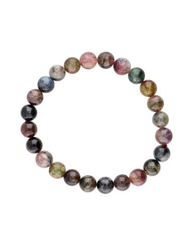 Bracelet de tourmaline multicolore 8mm