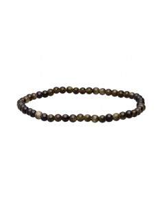 4mm Golden Obsidian Bracelet