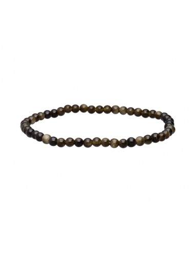4mm Golden Obsidian Bracelet