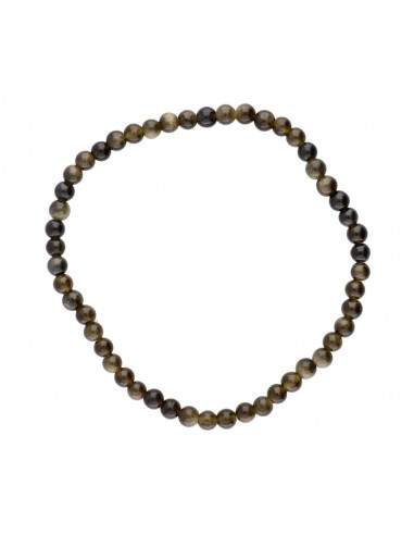 4mm Golden Obsidian Bracelet