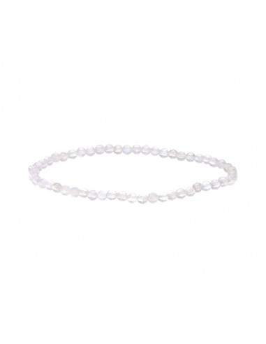 Pulseira Facetada de Pedra da Lua 3mm