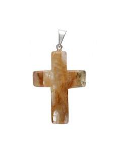 Hematoid Quartz Cross Pendant