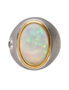 Anel Opal em Sterling...