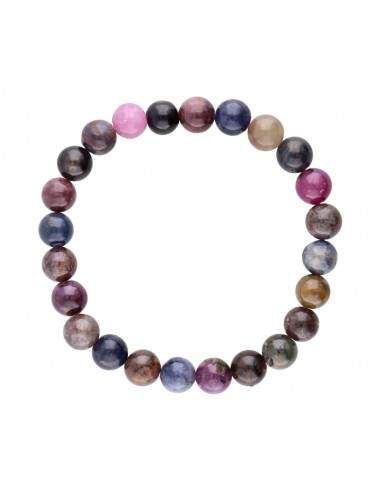 Pulseira de safira multicolorida 8mm