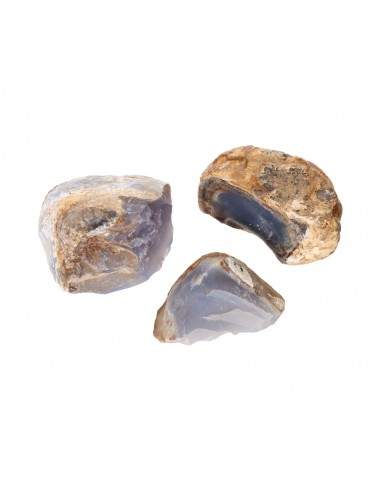 Calcédoine bleue turque brute