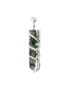 Emerald Pendant with Resin...