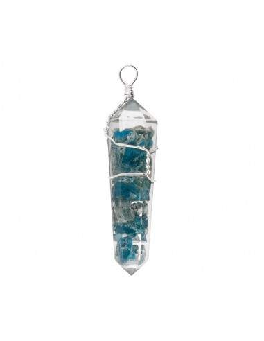 Apatite Pendant with Resin Bitermined...