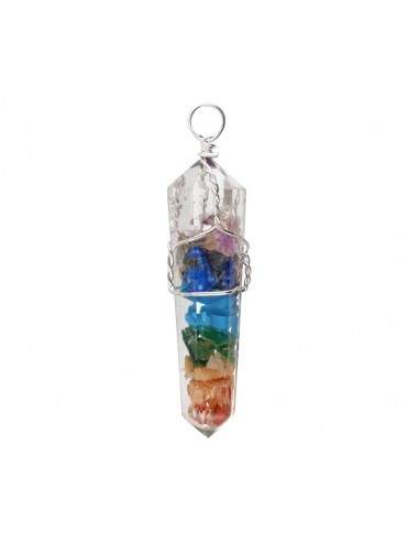 Chakras Pendant with Resin...