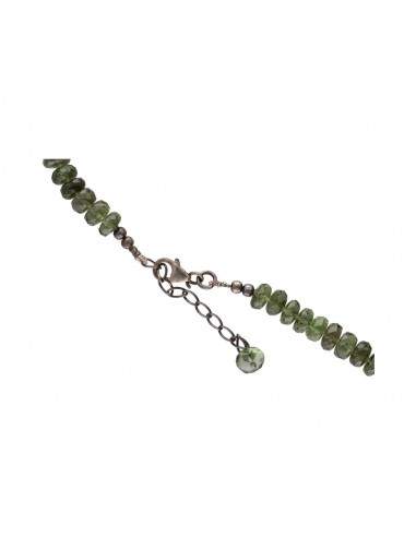Faceted Moldavite Necklace in 925...