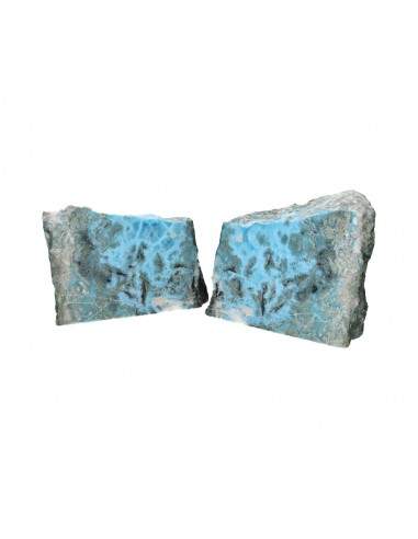 Larimar paire semi-polie