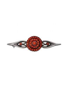 Coral Brooch in Sterling...
