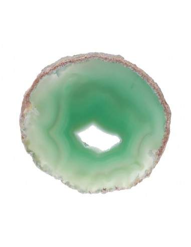 Grande assiette en agate verte teintée