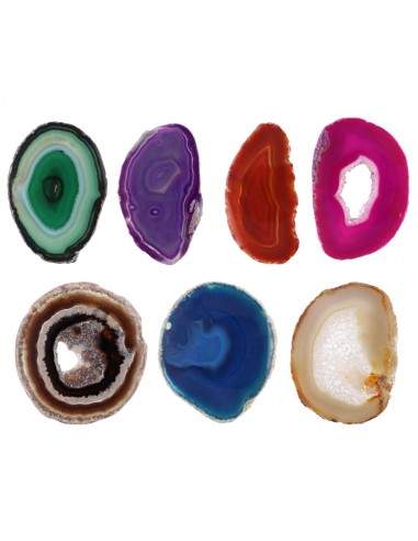 Pack de Placas de Ágata Teñida Medianas