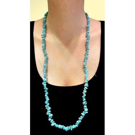 Colar de fichas turquesa