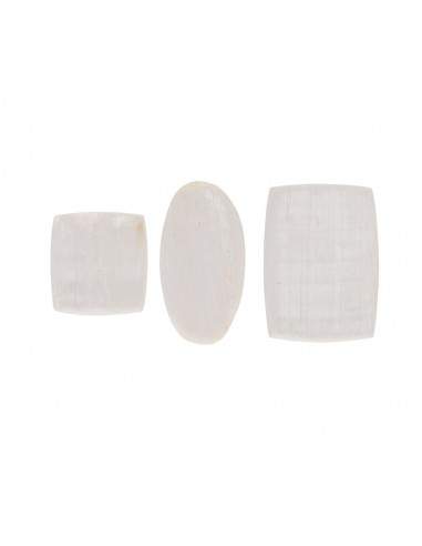 Cabochon Selenite semi-polido (Pack...